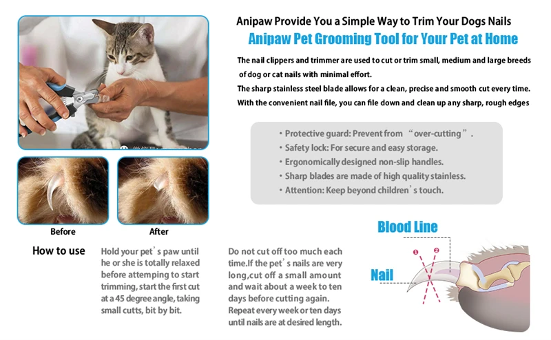 Professional Pet Nail Clipper with Safety Guard